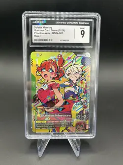 Suletta Mercury GD04-085 R+ Phantom Aria CGC 9 Mint Gundam Card Game Alt Art - Image 3
