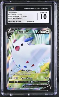 CGC 10 Togekiss V Holo 178/185 Vivid Voltage 2020 Pokemon Card - Image 1