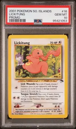 PSA 10 Lickitung 16/18 Southern Islands Promo 2001 Pokemon Card - Image 1