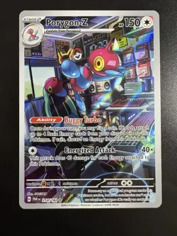 Pokemon Porygon-Z TCG Holo Illustration Rare Card Paradox Rift 214/182 - Image 1