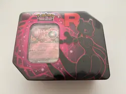 Pokemon TCG Team Rocket Tin Mewtwo Ex Metal Destined Rivals English Sealed - Image 1