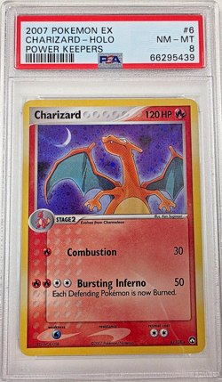 PSA 8 Charizard Holo 6/108 EX Power Keepers 2007 Pokemon Card - Image 1
