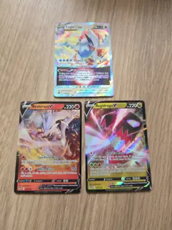 Pokemon TCG Assorted V & Vstar Cards Silver Tempest X3 Bundle - Image 1