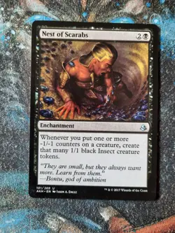 Magic the Gathering MTG - 1 x Nest of Scarabs - Amonkhet - EX - Image 1