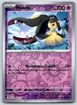 Mawile - Reverse Holo - Obsidian Flames OBF 089/197 Pokemon Card - Image 1