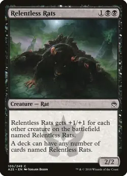 [MTG] Relentless Rats (105) (A25) LP-HP - Image 1