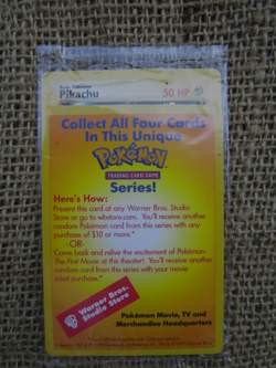 Sealed Pikachu Pokemon The First Movie WB Promo Black Star 1999 Card New - Image 1
