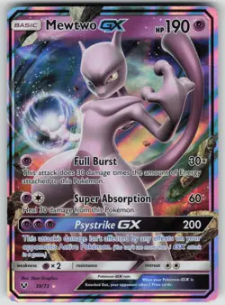 Mewtwo GX 39/73 Holo GX Rare Shining Legends Pokemon Lightly Played - Image 1