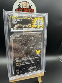 Pokemon TCG Ace 10 Zekrom Holo Card 114/115 Classic Collection PERFECT SUBGRADES - Image 1