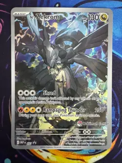 N’s Zekrom Pokemon Center Stamp Ascended Heroes ETB Promo Mega Evolution - Image 1