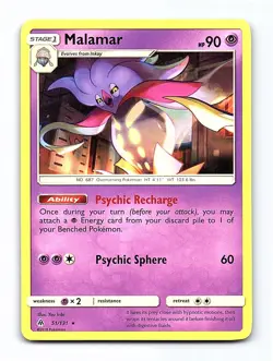 Malamar 51/131 Rare Forbidden Light Pokemon Lightly Played - Image 1