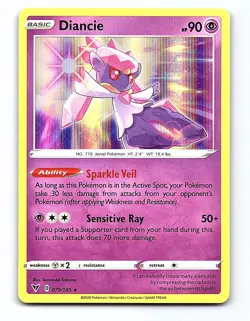 Diancie 079/185 Holo Rare Vivid Voltage Pokemon Holo Near Mint - Image 1