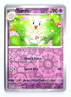 Togetic 084/197 Uncommon Obsidian Flames Pokemon Reverse Holo Near Mint - Image 1