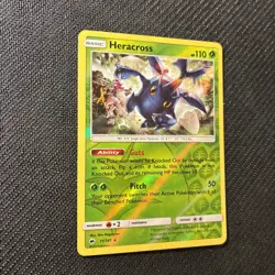 Heracross 11/147 Reverse Holo Rare Burning Shadows Pokemon NM - Image 2