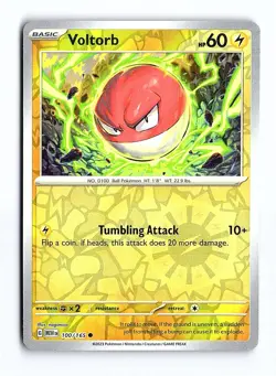 Voltorb 100/165 Common 151 Pokemon Reverse Holo Near Mint - Image 1