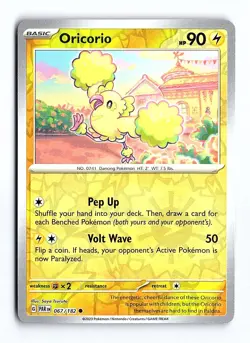 Oricorio 067/182 Common Paradox Rift Pokemon Reverse Holo Near Mint - Image 1