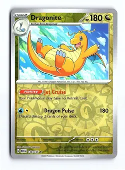 Dragonite 149/165 Rare 151 Pokemon Reverse Holo Near Mint - Image 1