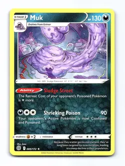 Muk 085/172 Rare Brilliant Stars Pokemon Near Mint - Image 1