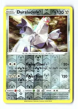 Duraludon 129/185 Holo Rare Vivid Voltage Pokemon Reverse Holo Near Mint - Image 1