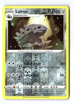 Lairon 122/189 Uncommon Darkness Ablaze Pokemon Reverse Holo Near Mint - Image 1