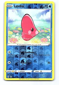 Luvdisc 039/203 Common Evolving Skies Pokemon Reverse Holo Near Mint - Image 1