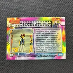 The Future Looks Bright Topps Mewtwo Strikes Back Pokemon Movie NM - Image 2