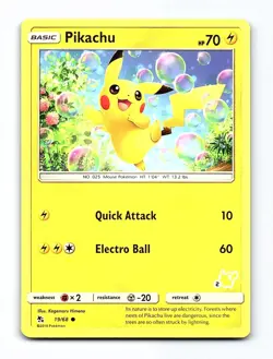 Pikachu 19/68 Common Hidden Fates Pokemon Near Mint - Image 1
