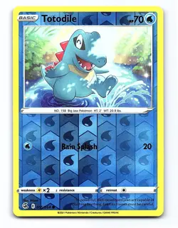 Totodile 055/264 Common Fusion Strike Pokemon Reverse Holo Near Mint - Image 1