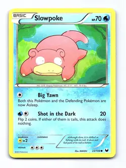 Slowpoke 23/108 Common Dark Explorers Pokemon Moderately Played - Image 1