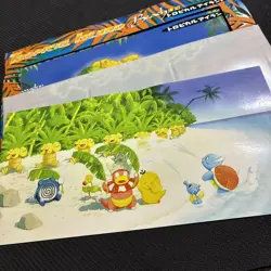 Beach Southern Islands Japanese Empty Pamphlet + Postcard Pokemon - Image 4