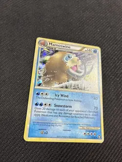 Mamoswine 5/102 HGSS Triumphant Cracked Ice Holo Pokemon MP - Image 3