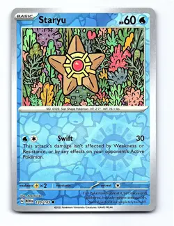 Staryu 120/165 Common 151 Pokemon Reverse Holo Near Mint - Image 1