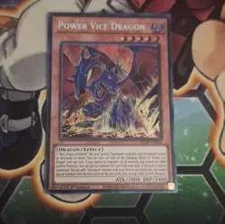 Konami Yu-Gi-Oh! TCG Power Vice Dragon BlZD-EN002 secret rare 1st ED - Image 1
