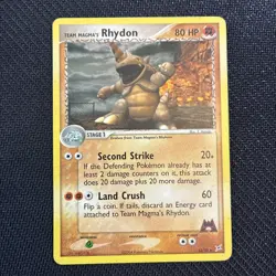 Team Magma's Rhydon 22/95 Team Magma vs Team Aqua Regular MP/LP - Image 1