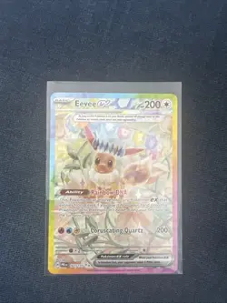 Eevee Ex #167 Pokemon Prismatic Evolutions Near Mint Sleeved And Cases Beauty - Image 1