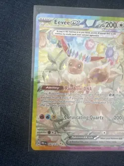 Eevee Ex #167 Pokemon Prismatic Evolutions Near Mint Sleeved And Cases Beauty - Image 2