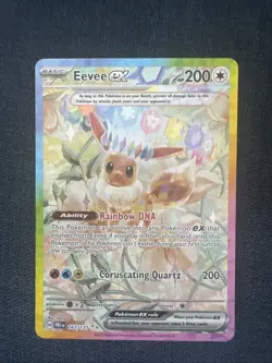 Eevee Ex #167 Pokemon Prismatic Evolutions Near Mint Sleeved And Cases Beauty - Image 4