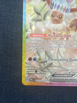 Eevee Ex #167 Pokemon Prismatic Evolutions Near Mint Sleeved And Cases Beauty - Image 5