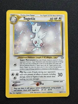 Pokemon Card - Neo Genesis Togetic 16/111 Mini SWIRL MP! - Image 1
