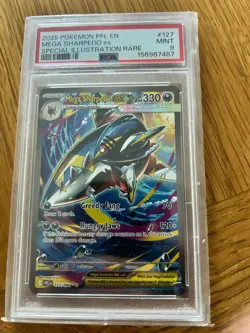 Mega Sharpedo ex 127/094 Me02: Phantasmal Flames Holo - Image 1