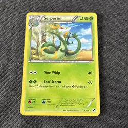 Serperior 5/114 Black And White Non Holo Rare Pokemon MP - Image 1