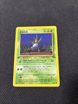 Oddish 58/64 1st Edition Jungle Pokemon MP - Image 1
