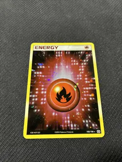 Fire Energy 102/106 ex Emerald Holo Rare Pokemon LP - Image 2
