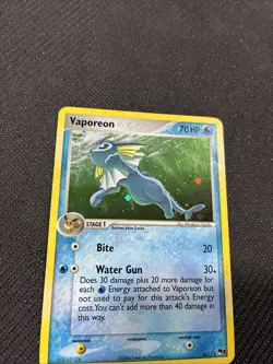 Vaporeon 6/17 Pop Series 3 Holo Rare Pokemon MP - Image 2