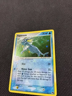 Vaporeon 6/17 Pop Series 3 Holo Rare Pokemon MP - Image 3