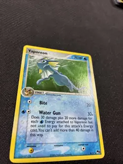 Vaporeon 6/17 Pop Series 3 Holo Rare Pokemon MP - Image 4