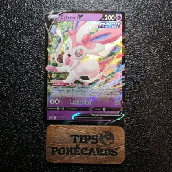 Pokemon Sylveon v TCG SWSH202 Holo Black Star Promo Card - Image 1