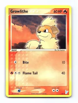Growlithe 4/12 EX Trainer Kit 2 Minun Pokemon Lightly Played - Image 1