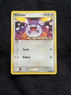 Pokemon Whismur 73/106 EX Emerald Reverse Holo Stamped 2005 (LP) - Image 1