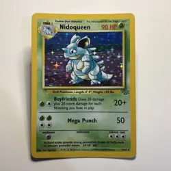 Nidoqueen 7/64 Pokemon TCG Jungle Holo Rare Card Played MP 1999 WOTC - Image 1